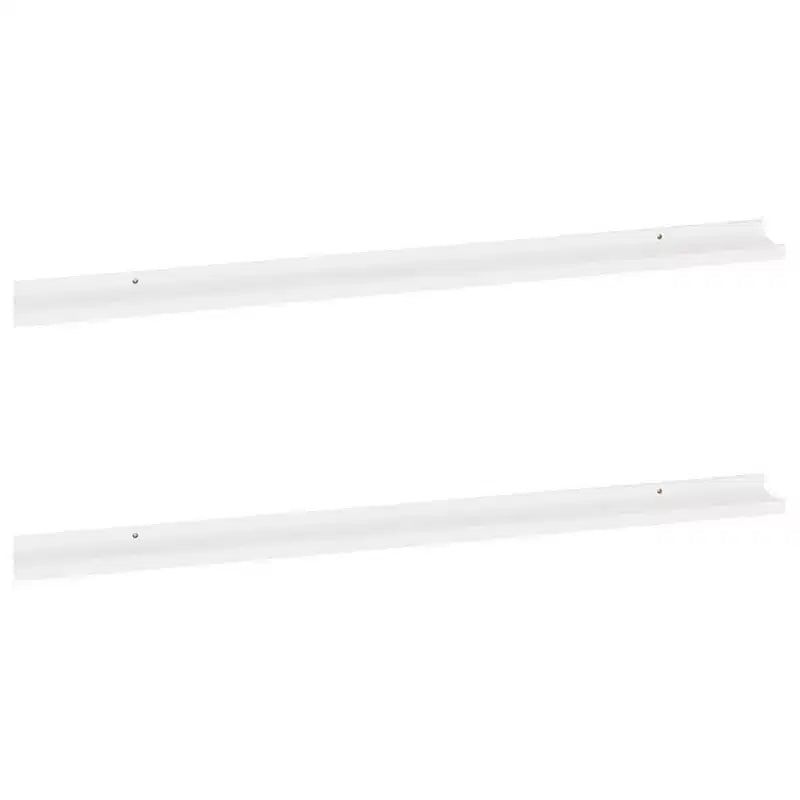Lot de 2 étagères murales MDF Blanc 115 x 9 x 3 cm Fixation murale
