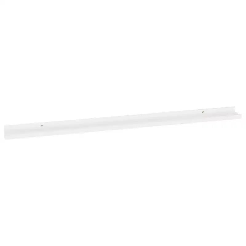 Lot de 2 étagères murales MDF Blanc 115 x 9 x 3 cm Fixation murale