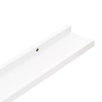 Lot de 2 étagères murales MDF Blanc 115 x 9 x 3 cm Fixation murale