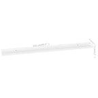 Lot de 2 étagères murales MDF Blanc 115 x 9 x 3 cm Fixation murale