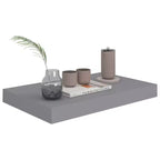 Étagère murale nid d'abeille grise en MDF, métal 40x23x3,8 cm Étagère murale