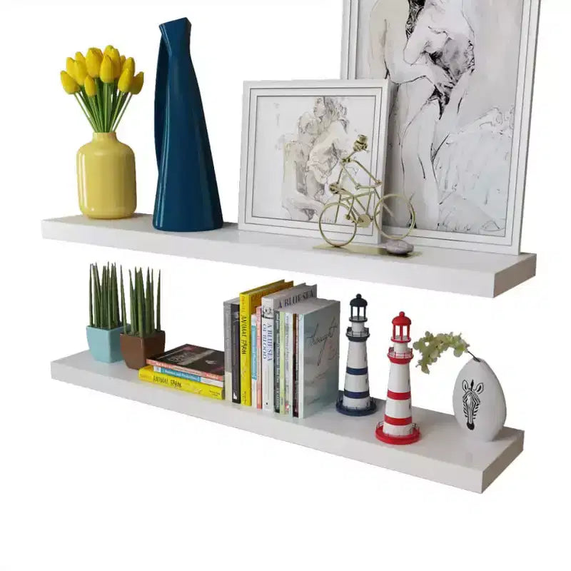 Étagère murale, lot de 2, MDF blanc