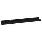 Étagère Murale Lot de 4 MDF Noir 60x9x3 cm Fixation Murale