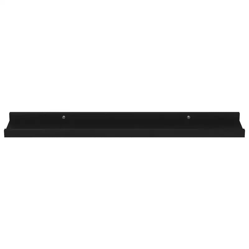 Étagère Murale Lot de 4 MDF Noir 60x9x3 cm Fixation Murale