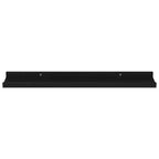 Étagère Murale Lot de 4 MDF Noir 60x9x3 cm Fixation Murale