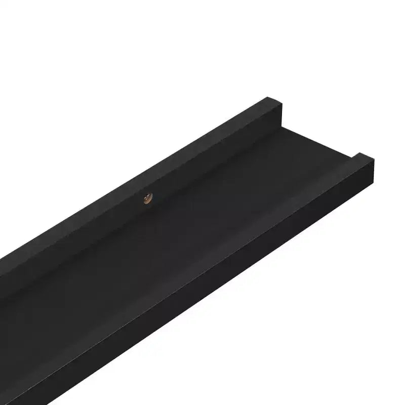 Étagère Murale Lot de 4 MDF Noir 60x9x3 cm Fixation Murale