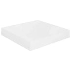 Étagère murale, lot de 2, blanc brillant, nid d'abeille, MDF, métal, petite
