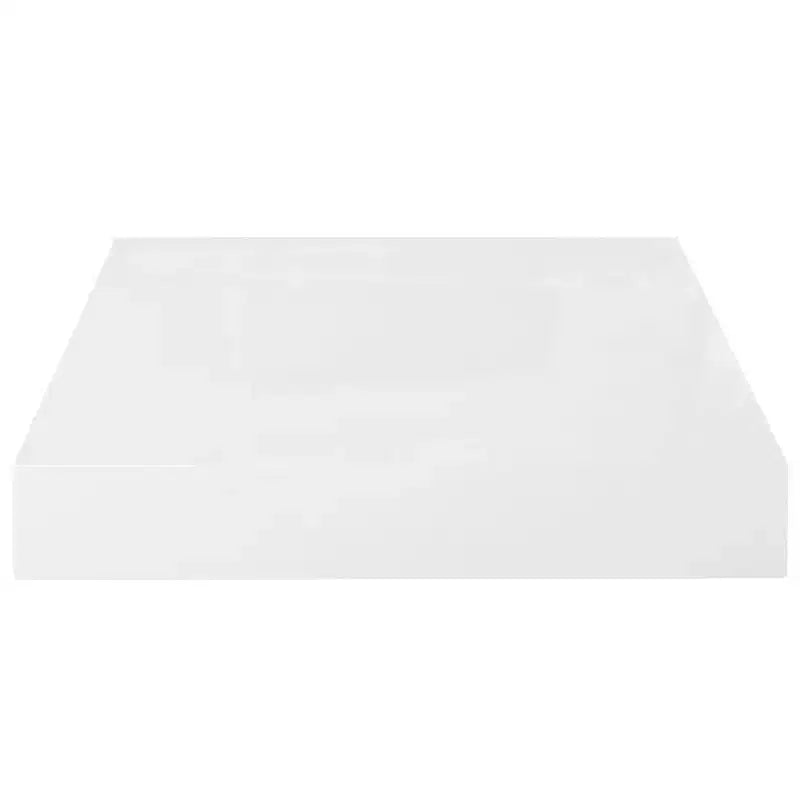 Étagère murale, lot de 2, blanc brillant, nid d'abeille, MDF, métal, petite
