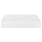 Étagère murale, lot de 2, blanc brillant, nid d'abeille, MDF, métal, petite