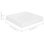 Étagère murale, lot de 2, blanc brillant, nid d'abeille, MDF, métal, petite