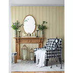 Okak Farmhouse Miroir Mural Décoratif de Diverses Formes pour Entrée, Salle de Bain, Miroir de Coiffeuse en Bois Massif pour Chambre à Coucher