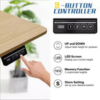 Celebalcony Bureau debout réglable en hauteur 71", Bureaux d'ordinateur avec préréglage de mémoire, Plateau de table en plusieurs parties, Cadre noir