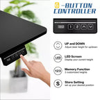 Celebalcony Bureau debout réglable en hauteur 71", Bureaux d'ordinateur avec préréglage de mémoire, Plateau de table en plusieurs parties, Cadre noir