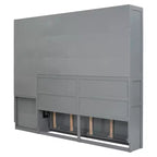 Lit escamotable double avec tiroirs et bureau, cadre de lit mural avec armoire de rangement et étagères, lit escamotable double pour bureau à domicile