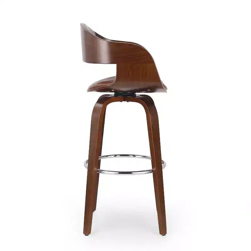 Okak 30 tabourets de bar modernes hauteur comptoir 1 PC, tabourets de comptoir pivotants en forme de coquille avec accoudoir pour la maison, le pub, l'îlot de cuisine