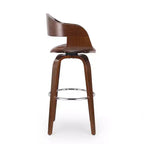 Okak 30 tabourets de bar modernes hauteur comptoir 1 PC, tabourets de comptoir pivotants en forme de coquille avec accoudoir pour la maison, le pub, l'îlot de cuisine