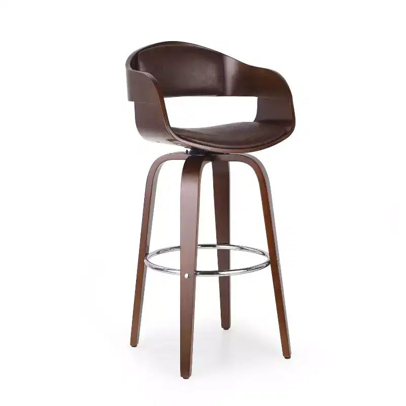 Okak 30 tabourets de bar modernes hauteur comptoir 1 PC, tabourets de comptoir pivotants en forme de coquille avec accoudoir pour la maison, le pub, l'îlot de cuisine