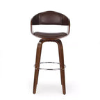 Okak 30 tabourets de bar modernes hauteur comptoir 1 PC, tabourets de comptoir pivotants en forme de coquille avec accoudoir pour la maison, le pub, l'îlot de cuisine