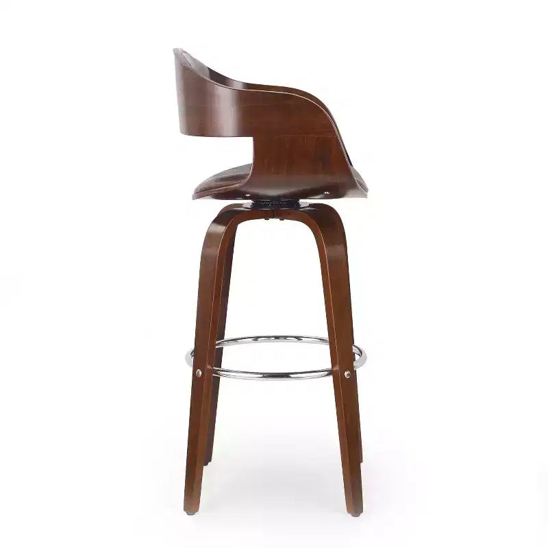 Okak 30 tabourets de bar modernes hauteur comptoir 1 PC, tabourets de comptoir pivotants en forme de coquille avec accoudoir pour la maison, le pub, l'îlot de cuisine