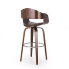 Okak 30 tabourets de bar modernes hauteur comptoir 1 PC, tabourets de comptoir pivotants en forme de coquille avec accoudoir pour la maison, le pub, l'îlot de cuisine