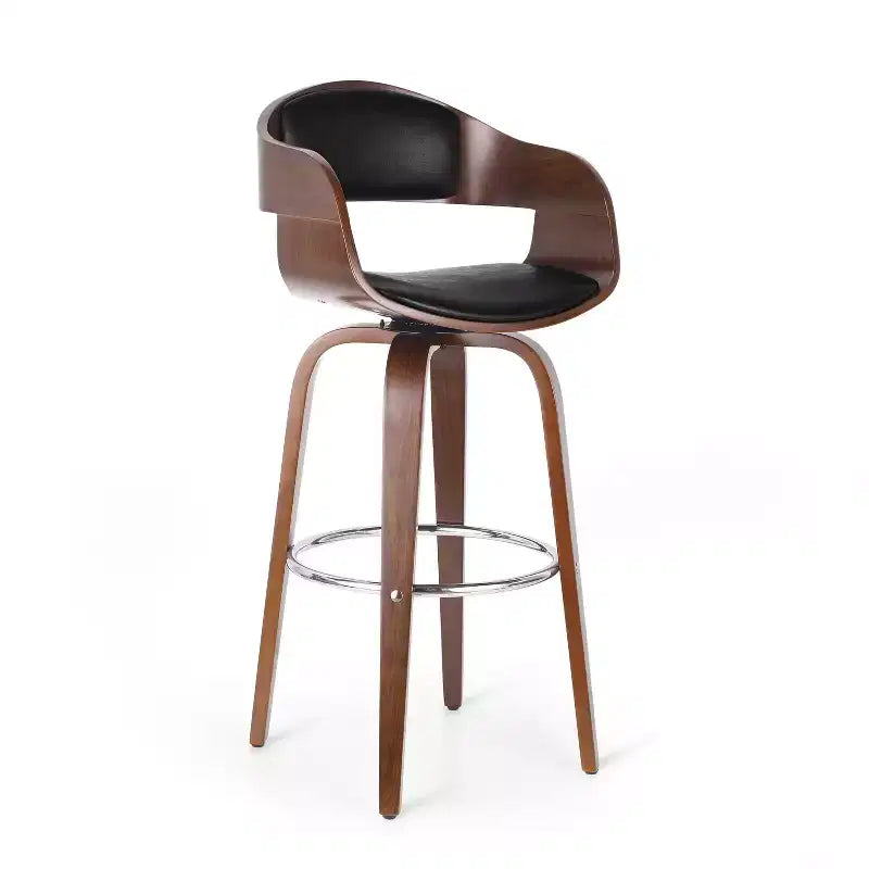 Okak 30 tabourets de bar modernes hauteur comptoir 1 PC, tabourets de comptoir pivotants en forme de coquille avec accoudoir pour la maison, le pub, l'îlot de cuisine