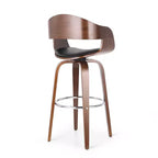 Okak 30 tabourets de bar modernes hauteur comptoir 1 PC, tabourets de comptoir pivotants en forme de coquille avec accoudoir pour la maison, le pub, l'îlot de cuisine