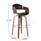 Okak 30 tabourets de bar modernes hauteur comptoir 1 PC, tabourets de comptoir pivotants en forme de coquille avec accoudoir pour la maison, le pub, l'îlot de cuisine