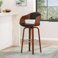 Okak 30 tabourets de bar modernes hauteur comptoir 1 PC, tabourets de comptoir pivotants en forme de coquille avec accoudoir pour la maison, le pub, l'îlot de cuisine