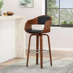 Okak 30 tabourets de bar modernes hauteur comptoir 1 PC, tabourets de comptoir pivotants en forme de coquille avec accoudoir pour la maison, le pub, l'îlot de cuisine
