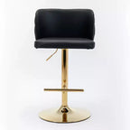 Tabourets de bar pivotants Okak avec hauteur d'assise réglable, lot de 2, tabourets de bar à hauteur de comptoir rembourrés avec dossier capitonné pour pub à domicile