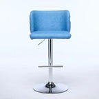 Tabourets de bar pivotants Okak avec hauteur d'assise réglable, lot de 2, tabourets de bar à hauteur de comptoir rembourrés avec dossier capitonné pour pub à domicile