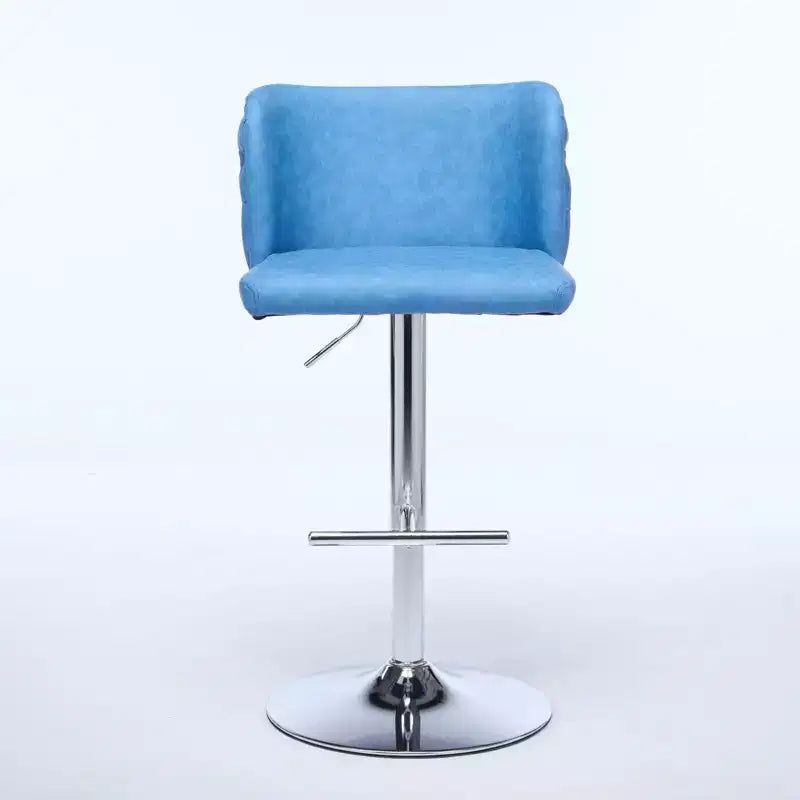 Tabourets de bar pivotants Okak avec hauteur d'assise réglable, lot de 2, tabourets de bar à hauteur de comptoir rembourrés avec dossier capitonné pour pub à domicile