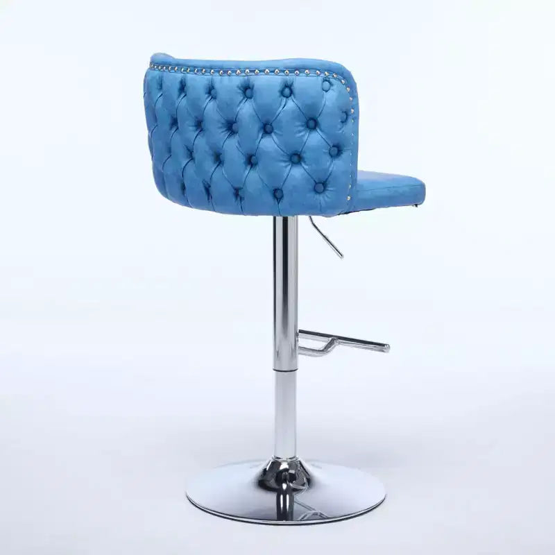 Tabourets de bar pivotants Okak avec hauteur d'assise réglable, lot de 2, tabourets de bar à hauteur de comptoir rembourrés avec dossier capitonné pour pub à domicile