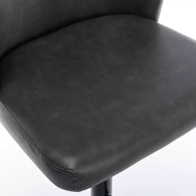 Tabourets de bar pivotants Okak avec hauteur d'assise réglable, lot de 2, tabourets de bar à hauteur de comptoir rembourrés avec dossier capitonné pour pub à domicile