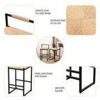 Okak 25 Tabourets de bar en corde de papier tressée avec dossier et repose-pieds, lot de 2, Tabourets de comptoir pour table à manger et îlot de cuisine, Naturel