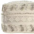 HomeRoots Pouf Ottomane Rayé Coton et Laine Ivoire et Naturel 18