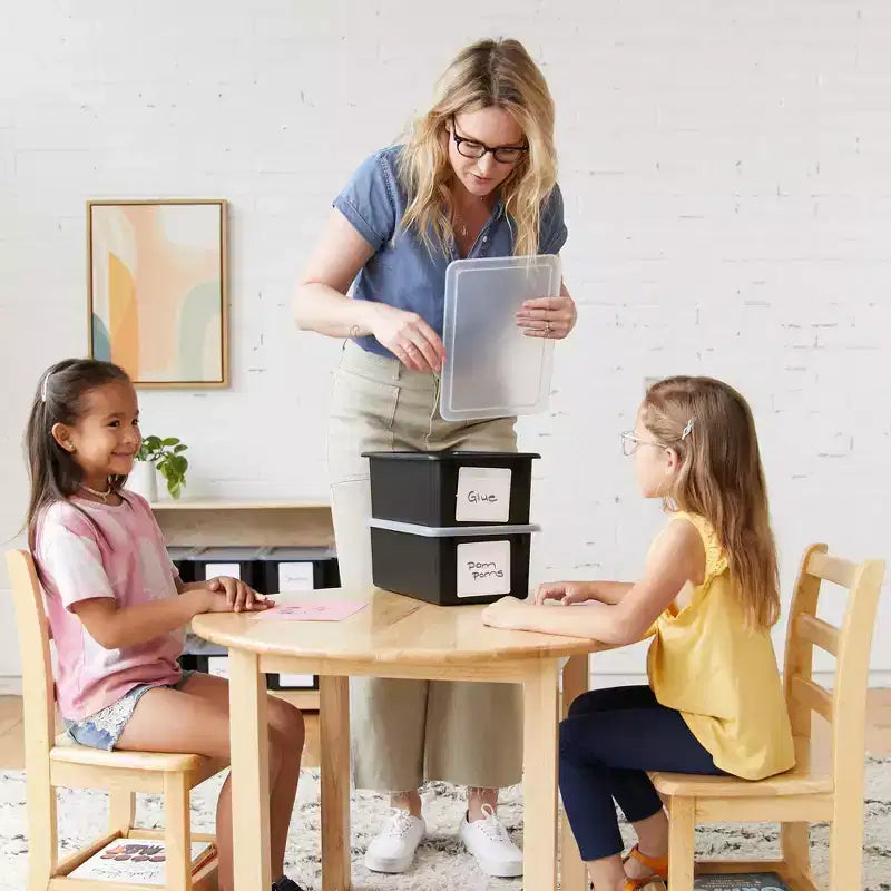 Tour de rangement mobile à 20 compartiments ECR4Kids et 20 bacs de rangement, 5x4, Meubles pour enfants