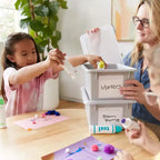 Tour de rangement mobile à 20 compartiments ECR4Kids et 20 bacs de rangement, 5x4, Meubles pour enfants