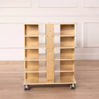 Tour de rangement mobile à 20 compartiments ECR4Kids et 20 bacs de rangement, 5x4, Meubles pour enfants