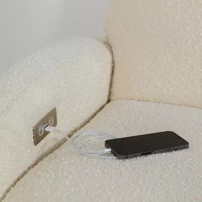 Fauteuil inclinable et pivotant Nami de Babyletto avec port USB