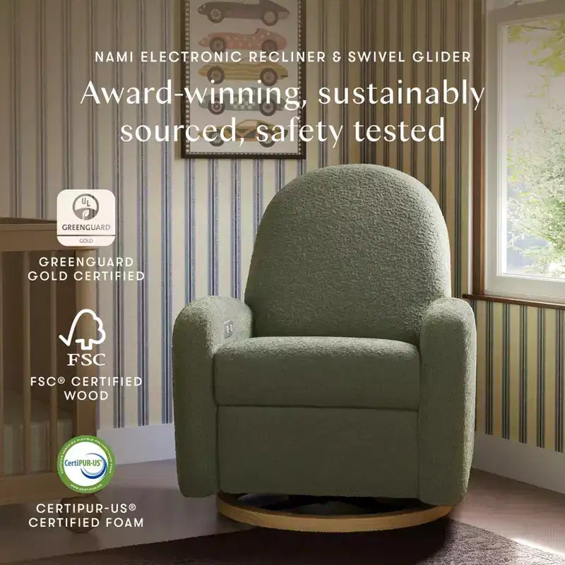 Fauteuil inclinable et pivotant Nami de Babyletto avec port USB