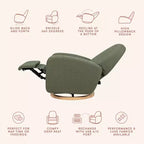 Fauteuil inclinable et pivotant Nami de Babyletto avec port USB
