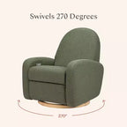 Fauteuil inclinable et pivotant Nami de Babyletto avec port USB