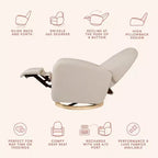 Fauteuil inclinable et pivotant Nami de Babyletto avec port USB