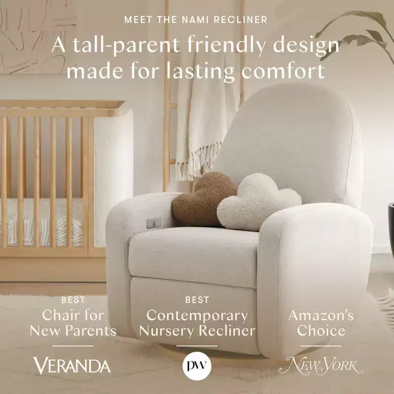 Fauteuil inclinable et pivotant Nami de Babyletto avec port USB