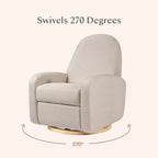 Fauteuil inclinable et pivotant Nami de Babyletto avec port USB