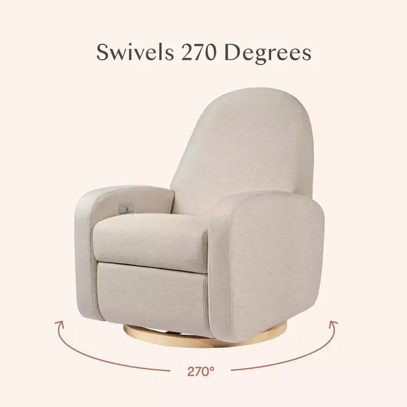 Fauteuil inclinable et pivotant Nami de Babyletto avec port USB