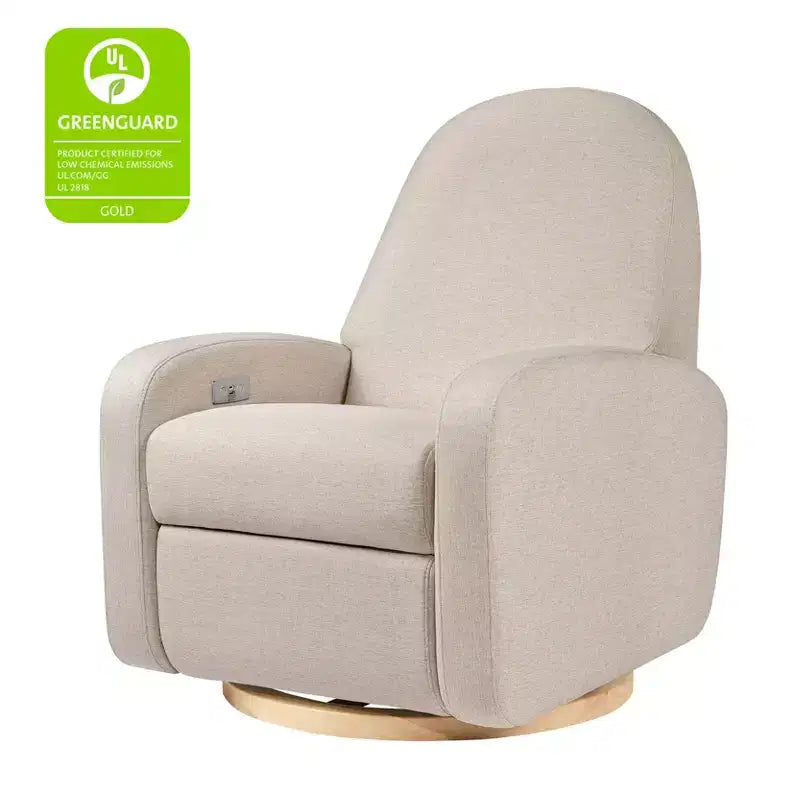 Fauteuil inclinable et pivotant Nami de Babyletto avec port USB