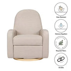 Fauteuil inclinable et pivotant Nami de Babyletto avec port USB