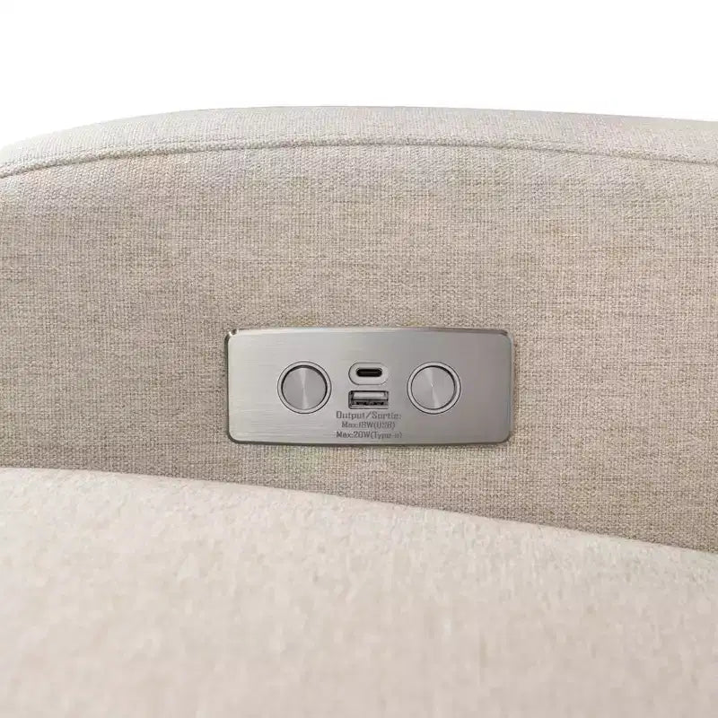 Fauteuil inclinable et pivotant Nami de Babyletto avec port USB